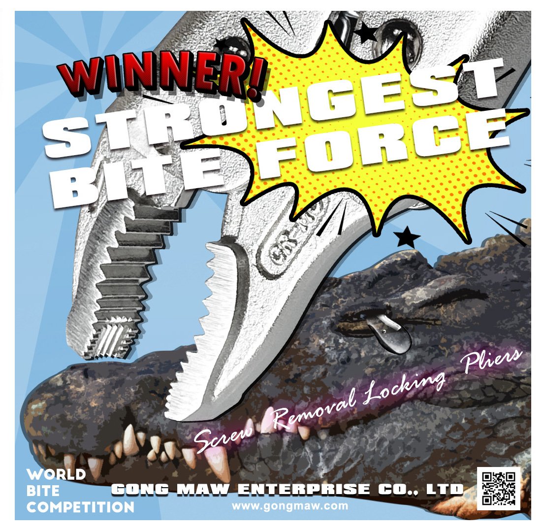 GongMaw's tweet image. Mirror, mirror on the wall, who has the strongest biting force of them all ?
It’s our Screw Removal locking plier of course !

#handtools #LockingPliers #vicegrip #clamp #gongmaw