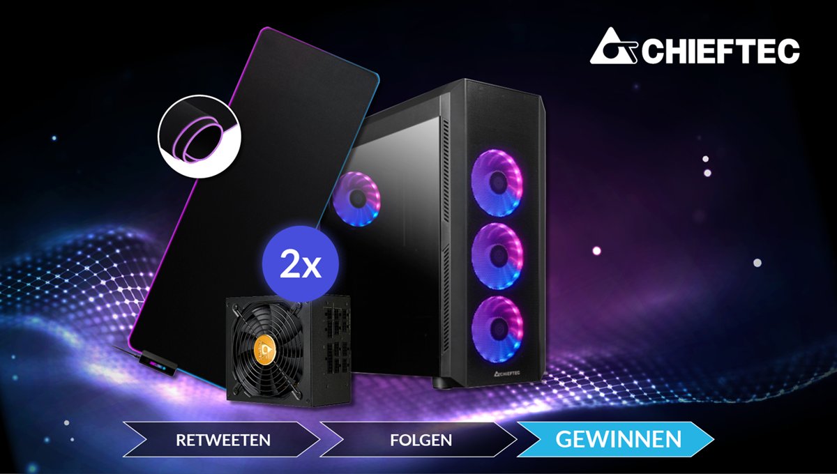 alternate_de's tweet image. Dir fehlt die Basis 😊 für ein starkes Gaming-System? bit.ly/3mdKHaM

Sichere dir jetzt die Chance, 1⃣ von 2️⃣ tollen #Chieftec Hardware-Bundles 🏆 zu gewinnen. Zur Teilnahme einfach Retweeten 🦜, uns folgen 🏃🏃🏃 und die Daumen drücken! 👍

Mitmachen &amp;amp; gewinnen! ✅
