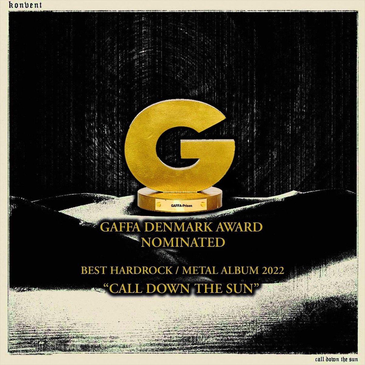 As you might know we have been nominated for a <a href="/GAFFA_DK/">GAFFA.dk</a> Award. 

The show will be broadcasted tonight at 20.00 CET . Catch the show via link: cmoregaffa.dk

🖤

#deathdoom #doom #gaffa