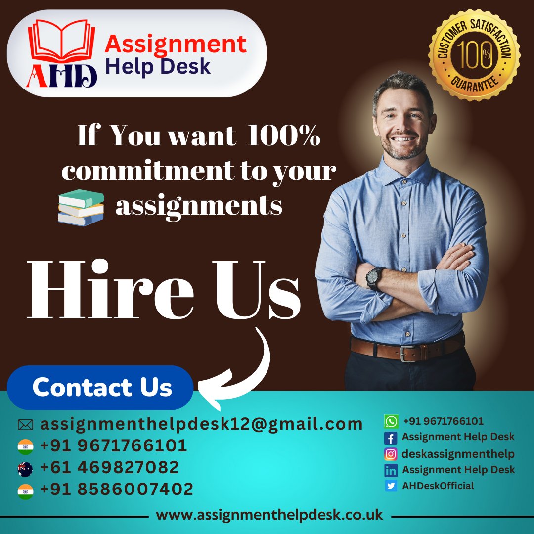 AHDeskOfficial's tweet photo. Want 100% #commitment to your #assignments? #Dm us for the #assignmenthelp.(Seasonal #discount available)
#hireus #assignmenthelpdesk #AHDeskofficial #assignmenthelpuk #assignmenthelpaustralia #onlineassessmenthelp #assessmenthelp #coursework #researchpaper https://t.co/1H0s5mObts