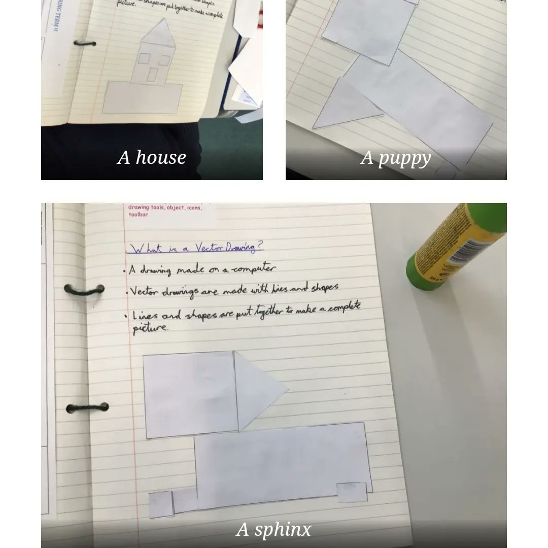 StMichaels1871's tweet photo. YEAR 5 CREATE VECTOR DRAWINGS 🟡🟩🔶️🔼🔴🟪🔷️
#scienceandtechnology #nationalcurriculum #learning #year5 #fun #ks2 #vectordrawings #shapes #primaryschool #Sydenham #SE26 https://t.co/yVLu7slUYx