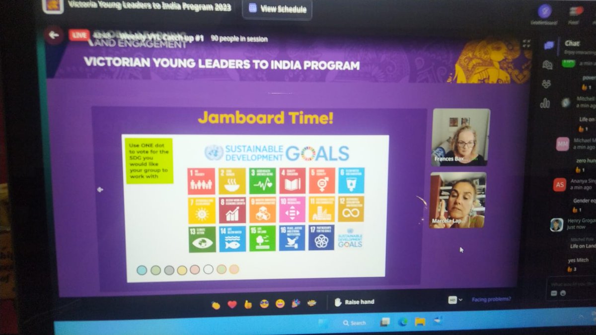 prsdps2021's tweet photo. #VictorianYoungLeaderstoIndiaProgram2023  #DepartmentOfEducation, #Victoria  #valuelearning   
#week2 
SDpians collaborating and showcasing their talents among their counterparts. They are involved in SDGs projects with their co -team from  St. Joseph's College Geelong. https://t.co/Prz98p7vZo