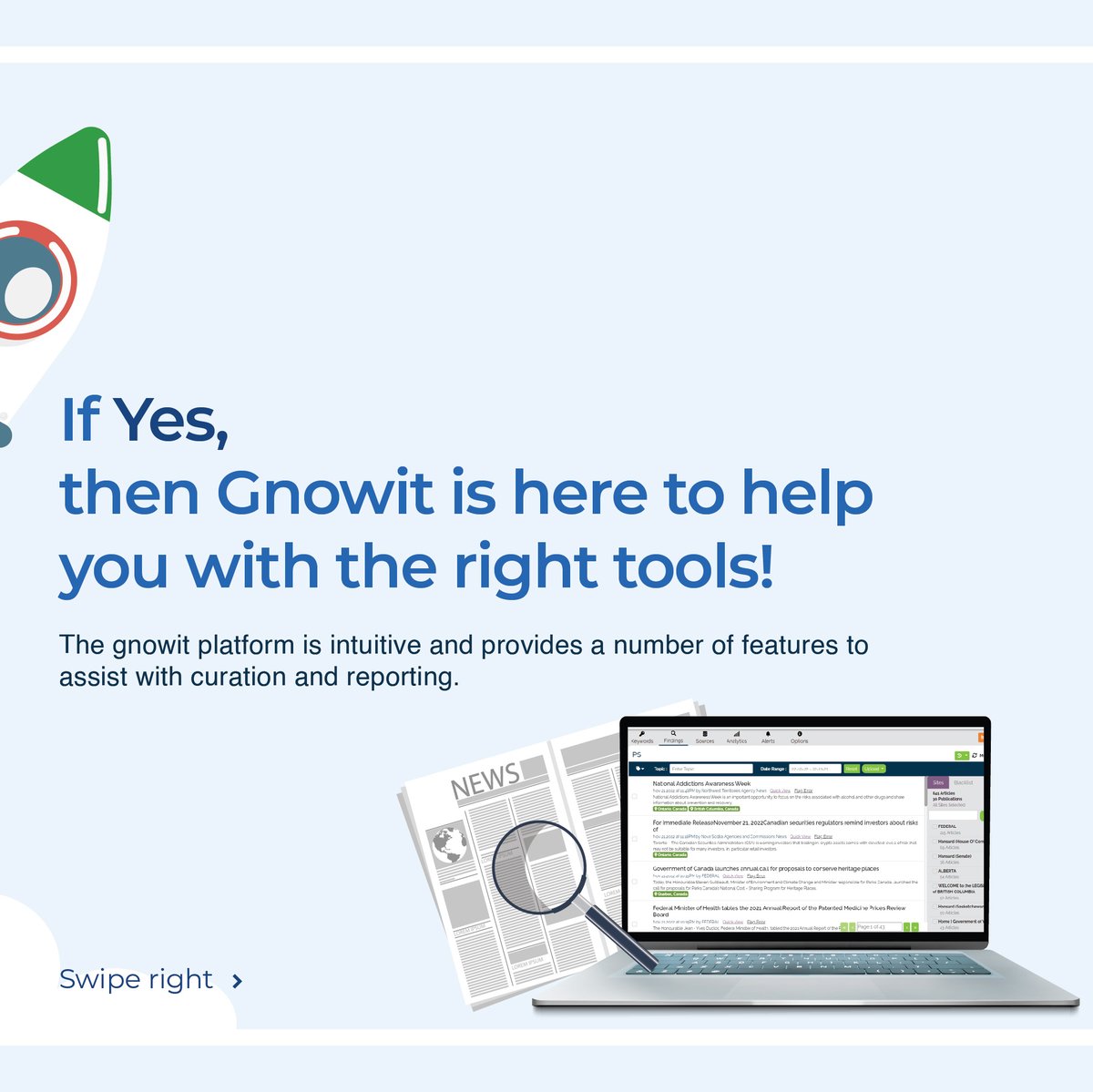 GnowitCommunity's tweet image. Stay ahead of the game with our automated legislative and regulatory monitoring system! Monitor and track all the latest developments in Canadian government and regulatory changes effortlessly. #GovernmentRelations #AutomatedMonitoring #LegislativeChanges #RegulatoryUpdates