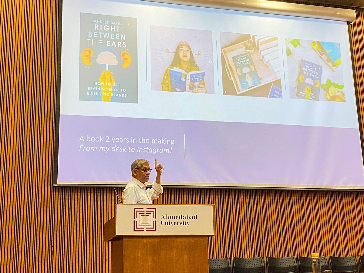 AMSOM_Ahmedabad's tweet photo. “Your brand is what peoples' brains make of it.”Mr Sandeep Dayal, MD and EVP at Cerenti #Marketing Group, LLC laid out an entirely new approach, called Cognitive #branding while addressing #Students and #faculty as part of the #Leadership Series organised by #AMSOM. https://t.co/ceWQSAaGbK