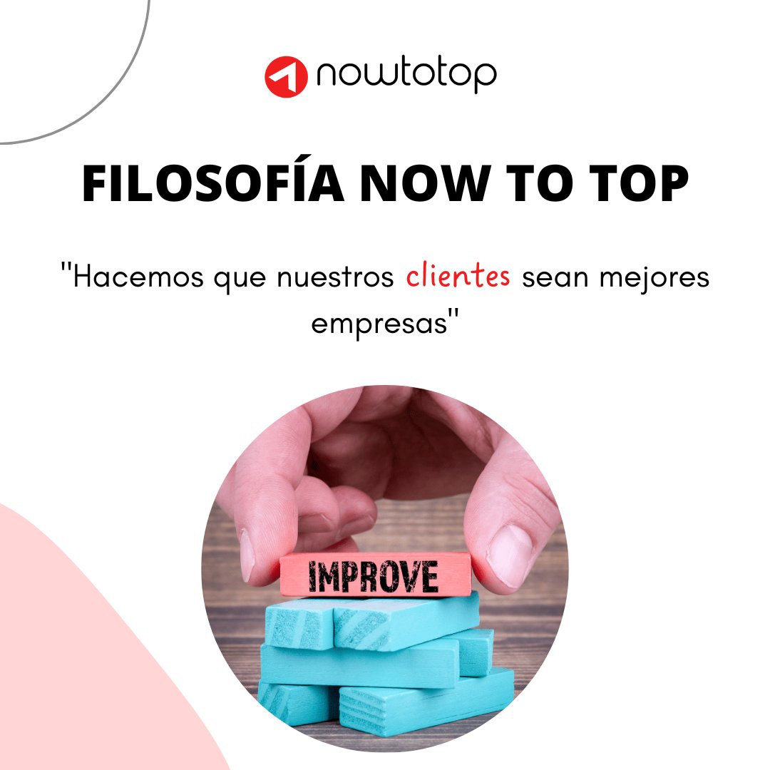 En Now To Top, como Consultora de Desarrollo de Negocio, proporcionamos Propósito, haciendo que nuestros clientes sean mejores empresas y contribuyendo también a sus entornos y a la sociedad🔝

💢 “Ahora Hacia Arriba, REINVENTA tu estrategia corporativa” 💢