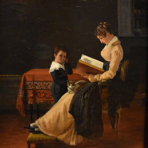 BarberInstitute's tweet photo. Happy #WorldBookDay! No one can demonstrate the power of a good book quite like the subject of this painting by Marguerite Gérard.
The book is likely a romance novel, a popular genre in France at the time, coinciding with a rise in female readers.
#WomenArtists #WorldBookDay2022 https://t.co/tQBCiNir63