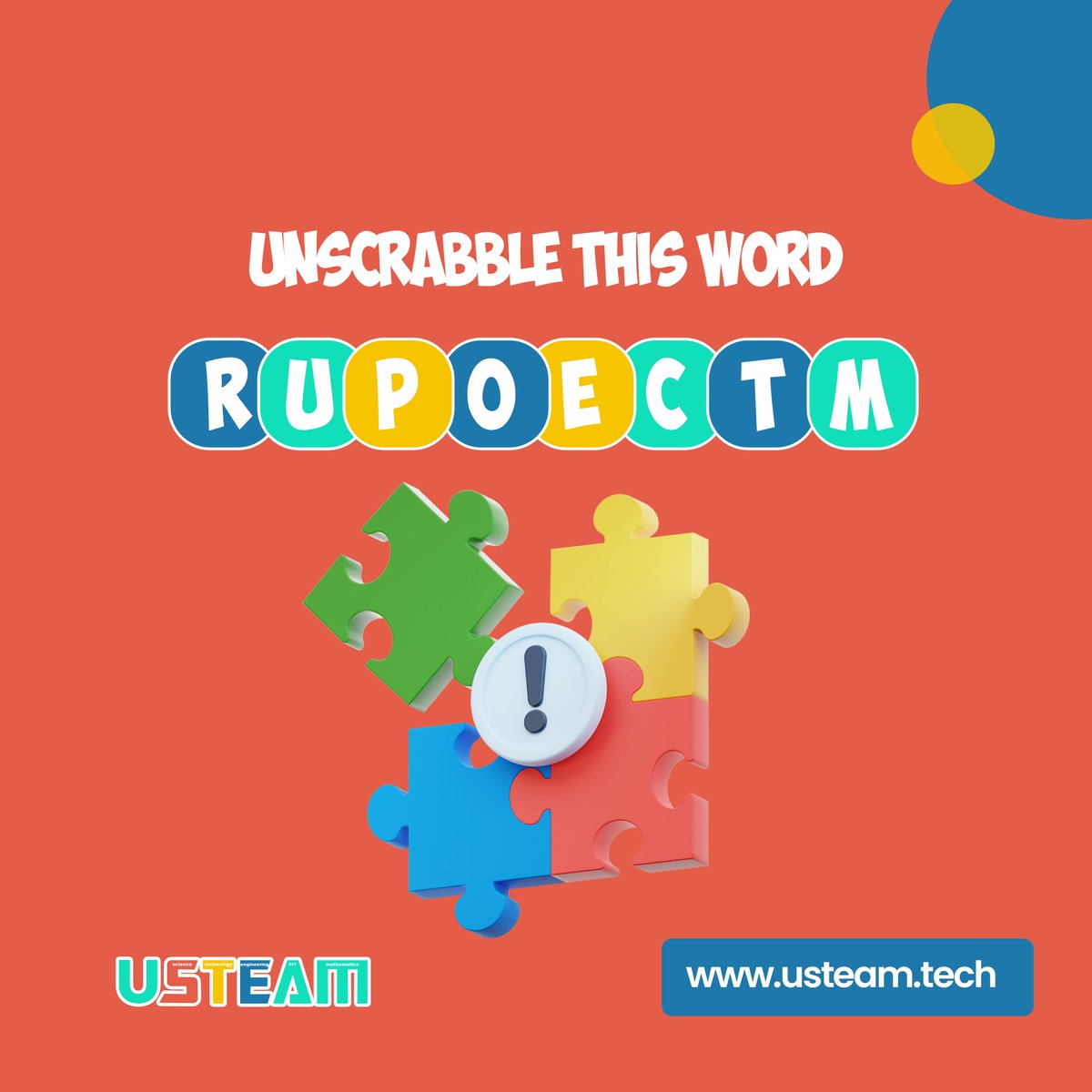 Hi, it's Thursday Trivia

Unscramble the word below. 

#kids #kidsintech #tech #usteam #stem #steameducation #univelcity