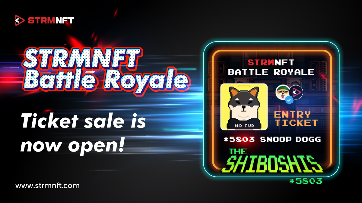 AngryMonkyNFT's tweet photo. The ticket rush has started! 

Join the Battle and collect more to win the #SHIBOSHIS NFT; 1,000 tickets are available!

Worried about falling short? Shake up the game by selling to others, or hold to be reimbursed!

Join the fray now: https://t.co/BQ0qXY8uar

#STRMNFT #Shibarium https://t.co/k3HzSd62rX