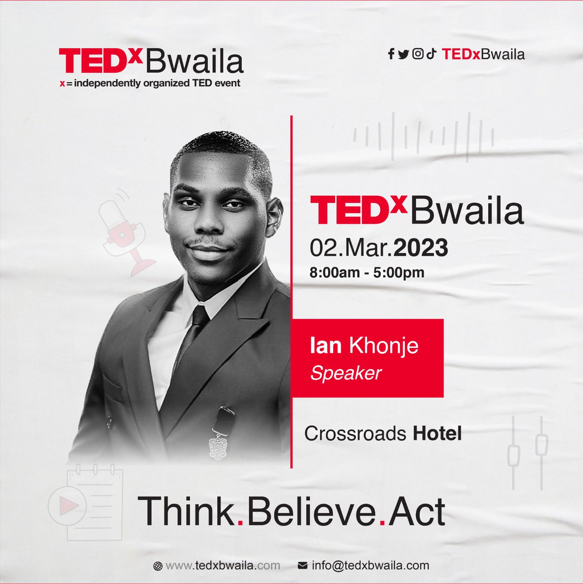 Introducing Ian Khonje! Ian is an entrepreneur and founder of Oasis Brands, a creative digital transformation company and IK Foods, an innovative and sustainable food processing company.  #TEDxspeaker #Speakers #ThinkBelieveAct #TEDxBwaila #TEDx #UNDP #Thenationonline #USembassy