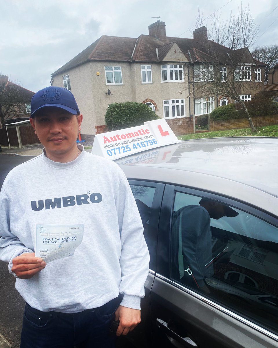 Congratulation to Erill from Bromley Who passed his Driving Test in West Wickham DTC. 
Thanks for Choosing Hands on Wheel Driving School.
Contact us Via 
 📞 07725416796
Instagram 🔗 handsonwheelschool
🌐 handsonwheeldrivingschool.com