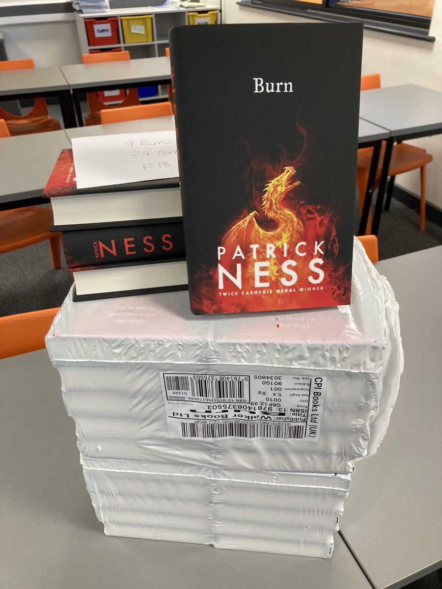 World Book Day is here!! Courtesy of #ReadMCR and @Literacy_Trust, we will be giving away 210 copies of 'Burn' by @PatrickNess5 to all our Y9 students today. There will be lots of fun, book tokens and activities for everyone else too. Stay tuned for pictures of staff in costume!!