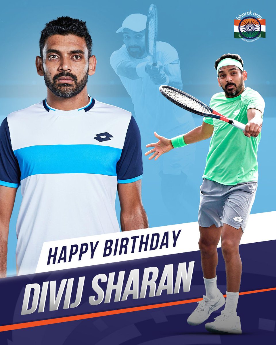 thebharatarmy's tweet photo. 🎂🎉 HAPPY BIRTHDAY! Here's wishing the 2018 Asian Games gold medalist who also has 5 ATP World Tour titles to his name a happy birthday! 🥳
🙌 Have a good one, Divij!
📷 Getty • #DivijSharan #HappyBirthday #TeamIndia #BharatArmy https://t.co/ptUxqhtTmk
