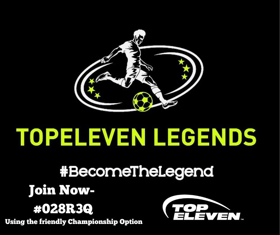 Top11Community's tweet photo. Use the hashtag to join your league in the Friendly Championship option in game @topeleven
#028R3Q Legends League 145.9%
#0292IO Platinum League 125.9
#0292R2 Gold League 95.9%
Top Prizes On Offer 🚨
Good luck managers
@topelevenglobal
#BecomeTheLegend
#TELL
#TEPL
#TEGL https://t.co/eVSoU9mjYI