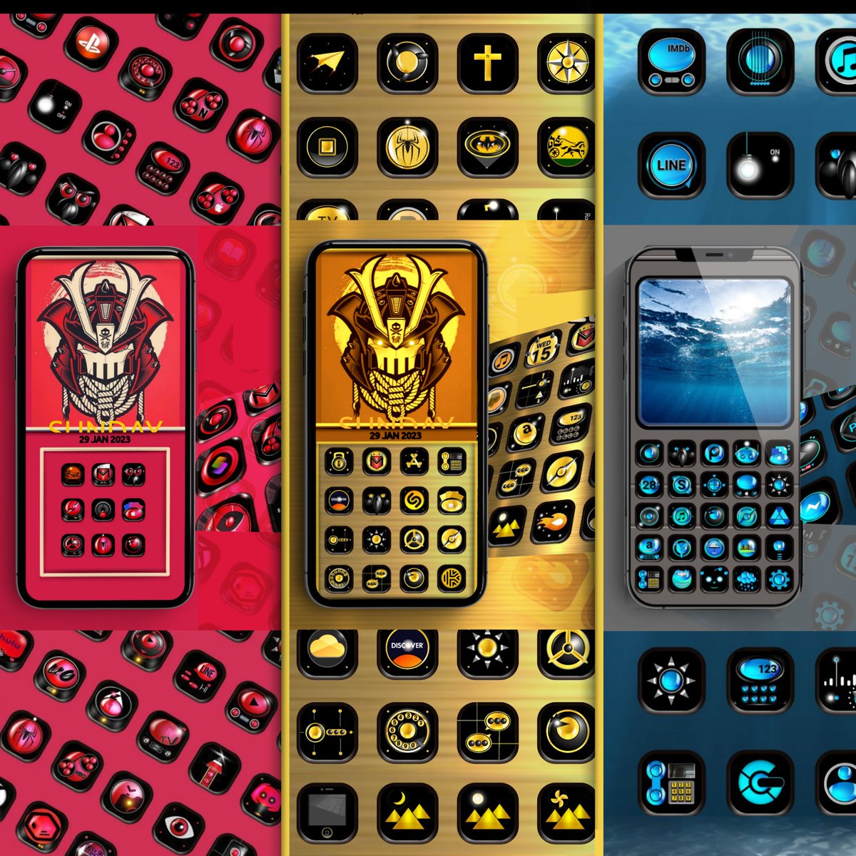MyLoveJewels's tweet photo. Hi. Everyone! 🙋

🔥Special #Gold3nSet Out now!🚀

📦 3 Icon Packs (+1,000 icons) 👍 = $5 💥

#BlueOcean #GOLD3N #R3D

✅Available here👇

📌iOS14+ &amp; Andriod : https://t.co/ZSx3a8EE2t
📌iOS (JB) : https://t.co/yTH5AfxlLc

🙇🙇🙇

#MyIconPacks #Iconpack #ios #Andriod #jailbreak https://t.co/tTWzOzZtM1