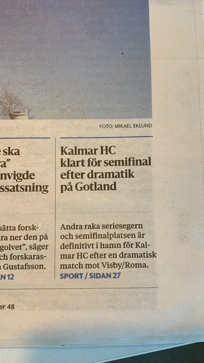 HallingHenrik's tweet photo. #kalmarposten https://t.co/129TxbXVSu