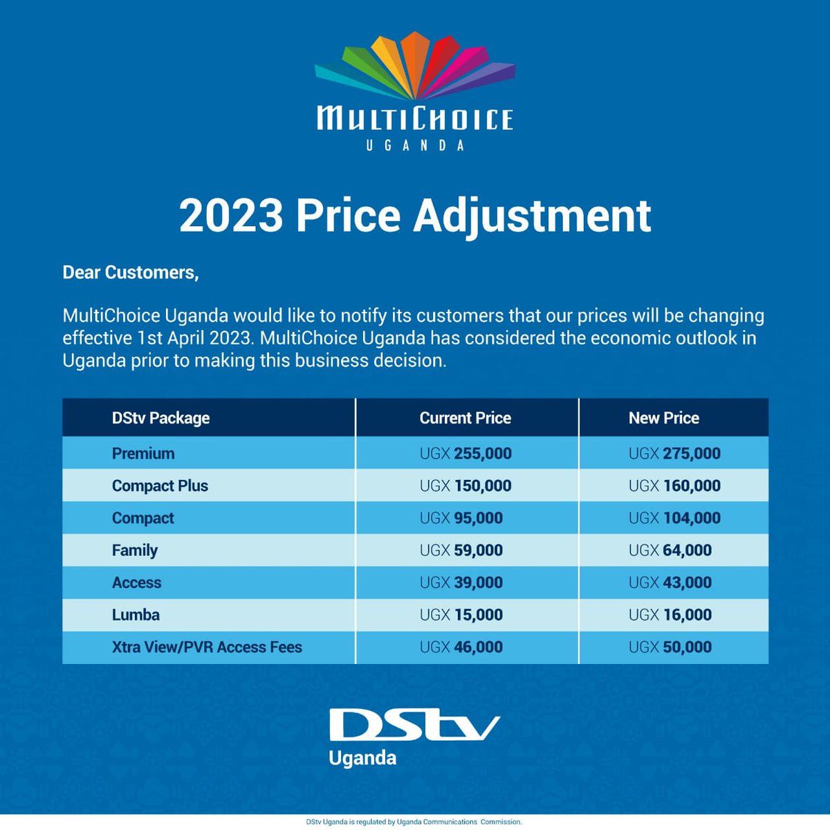 GabrielBuule's tweet image. We demand @DStvUganda to stop increasing unexplained charges and we also call upon @UCC_Official to intervene with immediate effect or else we will start a boycott campaign.