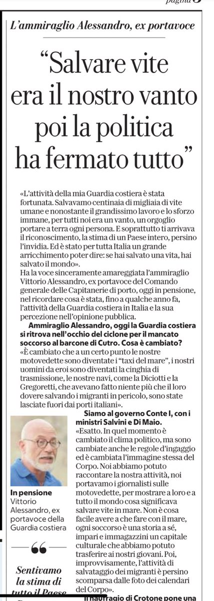 Non ci sono molte parole da aggiungere a quelle di quel galantuomo @ViAle54 oggi su Repubblica
#daleggere integralmente
