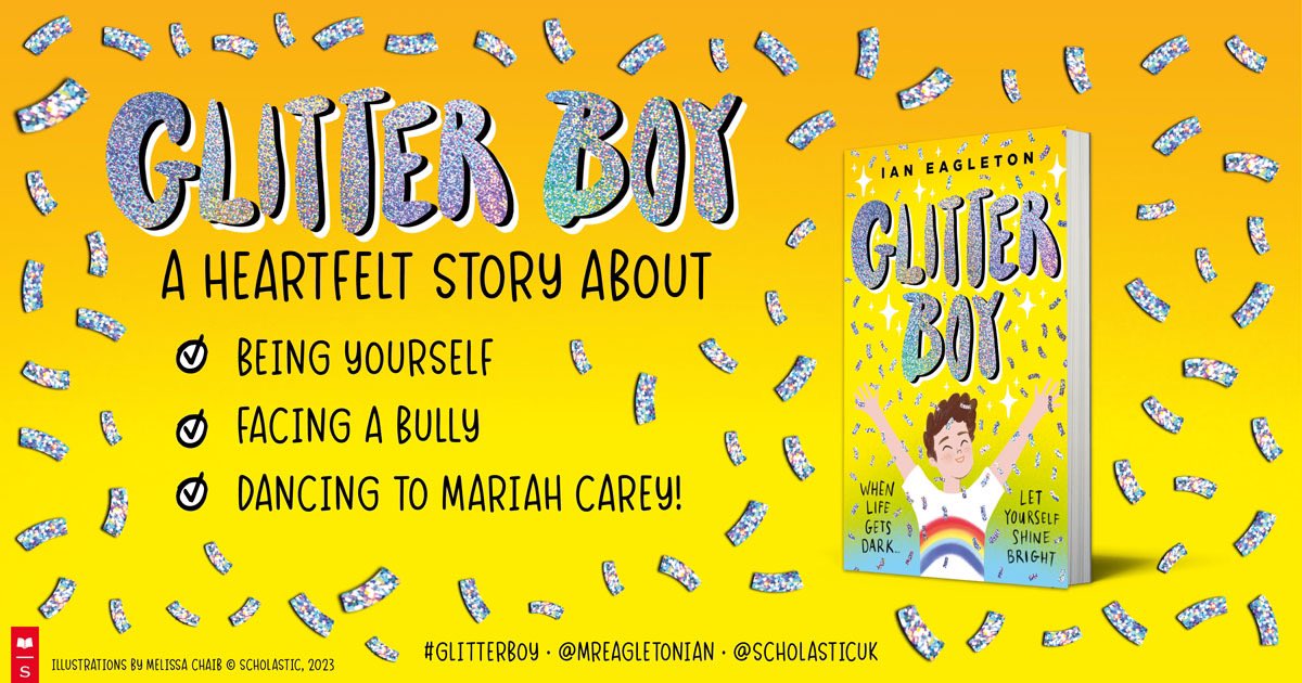 🌈Happy #WorldBookDay2023! To celebrate, I’d love to #giveaway a signed and dedicated copy of my #LGBTQ inclusive book GLITTER BOY! Just…
✨ RT/Follow
✨Tag some friends 
💕UK only. Ends 9.3.23.