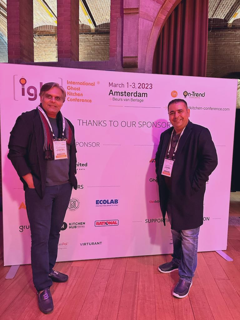Bringing our A-game to the International Ghost Kitchen Conference taking place in Amsterdam - KitchenomiKs Founder &amp; CEO, <a href="/BhatiaAnkush/">Aankush Bhatia</a> and Co-Founder, Aju Samuel <a href="/toothpicked/">Aju Samuel</a>