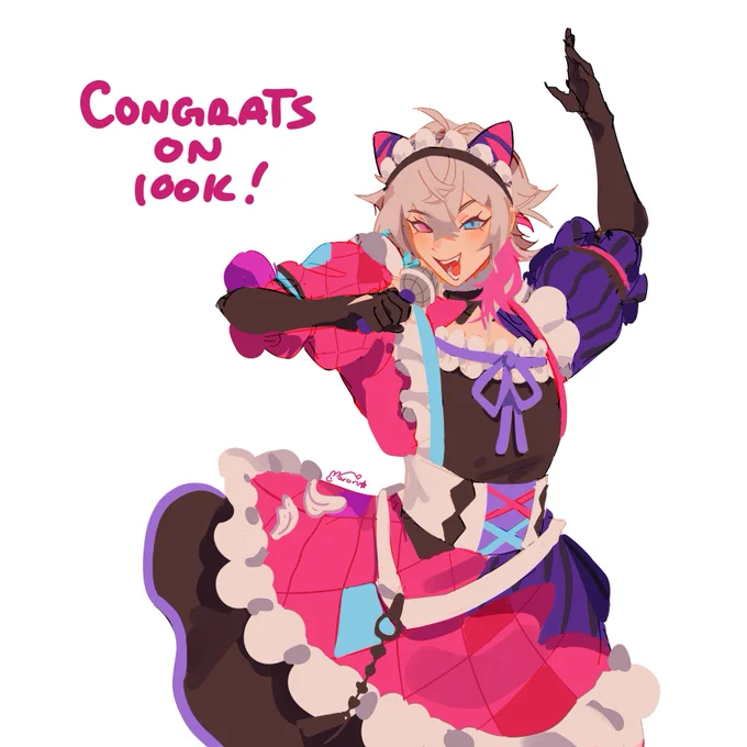 Belated happy 100k!! Loved the karaoke too ~#Bettelful #holoTEMPUS 