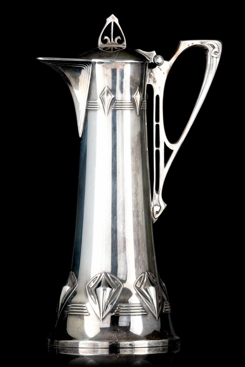 Silver-plated Jugendstil decanter from c. 1900 by WMF, Germany.