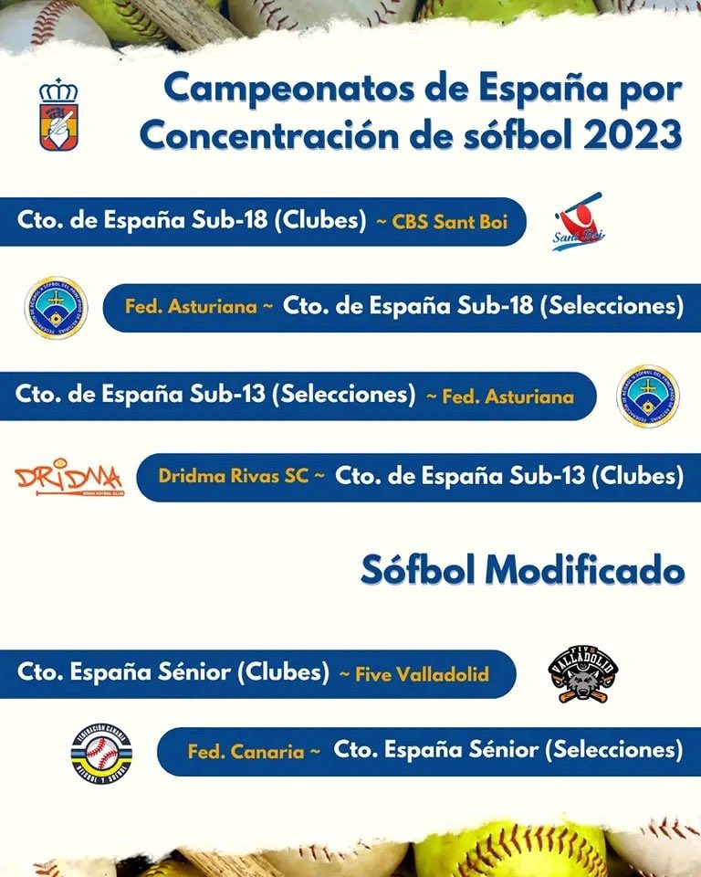 Nuestro principado de Asturias, será sede de los principales torneos de béisbol y softball en este año 2023.. a disfrutar