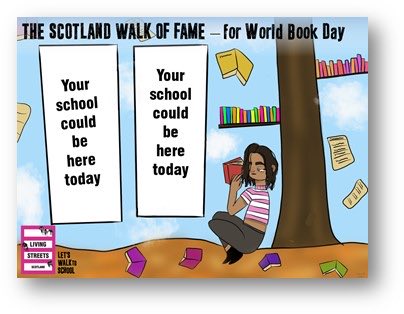 Today is World Book Day 📚 and there’s a special one-day Scotland Walk of Fame. Log on the #Wow Travel Tracker in every class and look out for results later today on <a href="/LStreetsScot/">Living Streets Scotland</a> 🤩