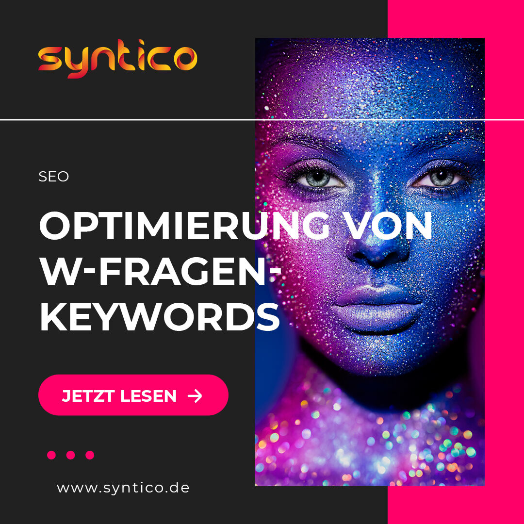 SynticoG's tweet image. W-Fragen sind die Zukunft! Es wird Zeit, deine Strategien für die Optimierung dieser Keywords anzupassen. 

Damit wirst du zukünftig mehr Traffic auf deine Website lenken und besser ranken. Mehr Infos auf unserer Webseite unter syntico.de/blog/optimieru… ! #SEO #Keywordoptimierung