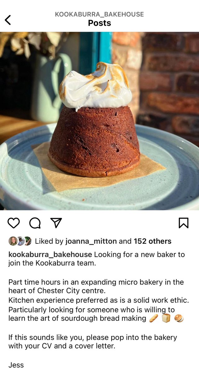 ipedalcargo's tweet image. Looking for a new baker to join the Kookaburra team…anybody interested?? Based at 2 Goss St, Chester. Jess would love to hear from anybody interested. Please share folks 😉👍
@ShitChester @chestertweetsuk #microbakery #chester