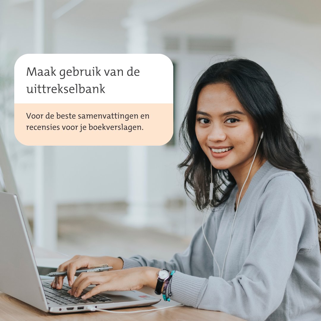 📚Kan je wel wat hulp gebruiken voor je mondelinge examen Nederlands en je #boekverslag? Ga dan nu naar de #Uittrekselbank en #Literom voor de beste samenvattingen en recensies.

Kijk voor meer informatie op onze website 👉 bit.ly/3SB61mP

#bibliotheekenschede