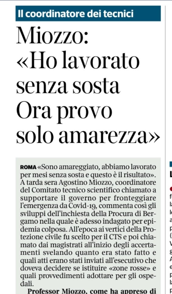 uolller's tweet photo. . #Miozzo aveva l'incarico di tacere informazioni e non consegnare documenti al vice ministro #Sileri. Ora è amareggiato. 
 ( https://t.co/pGaovgRGYF) https://t.co/0pM2okRIiJ