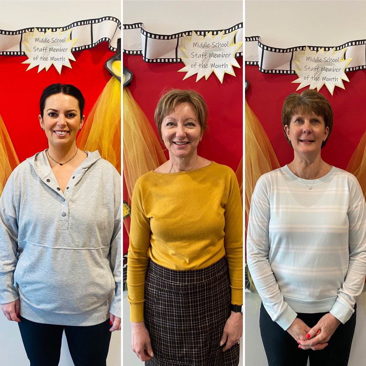 Congratulations to our February MS Staff Members of the Month. Mrs. Chelsea Dembinski-Health Para, Mrs. Julia Reddel-7th Grade ELA, and Mrs. Siekman-7th/8th Grade Science. Thank you for all of your hard work and efforts! 🔴⚪️⚫️
#TheFalconWay #dcwestpride