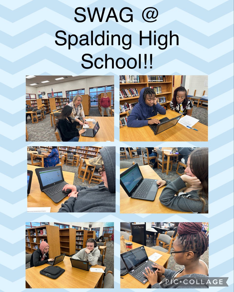 JoseyDashia's tweet photo. Spending the morning with @SpaldingHigh Scholars working on STAR and IXL! #ClosingGaps #MTSSInterventions @GriffinSpalding @GSCSMTSS https://t.co/logjjnEN6p