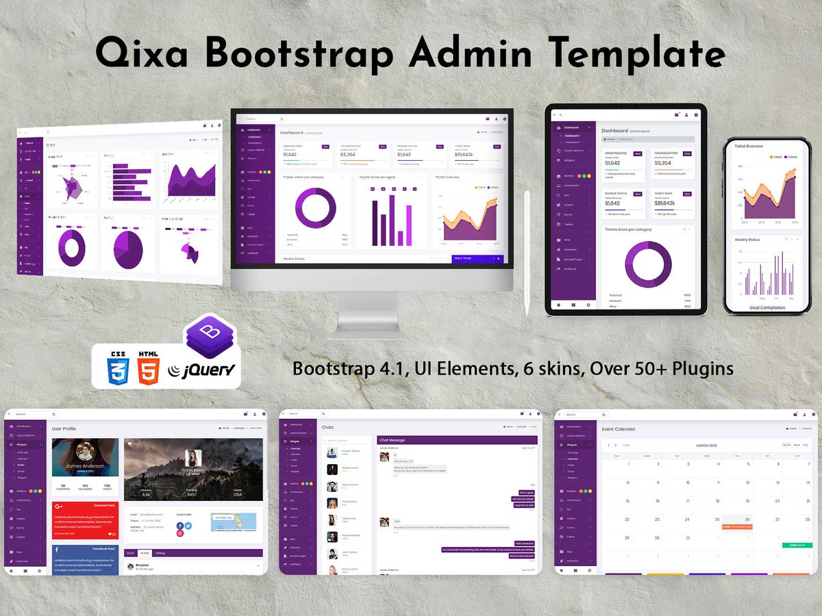 MultiStoreTheme's tweet photo. Qixa - A fully responsive admin dashboard template built with Bootstrap 4 Framework.

https://t.co/zsdDrTVnmY

#envato #themeforest #uxmotiondesign #uxdesign #interface #uidesign #inspiration #webdesign #userinterface #dailyui #uiuxgifs  #Bootstrap4Admin #Bootstrap4AdminDashboard https://t.co/H0bctQPe2o