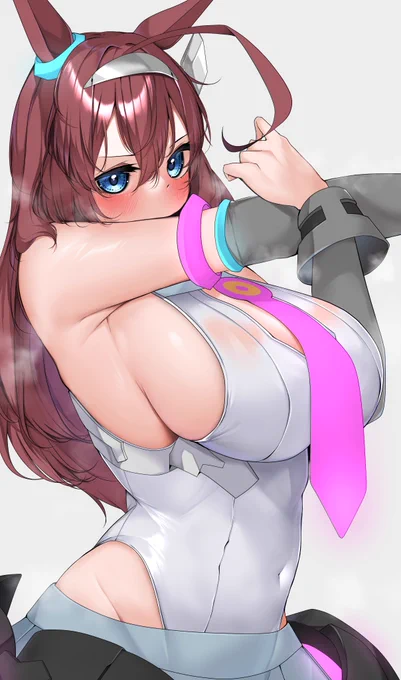 #ウマ娘 #skebskebでご依頼いただきましたアツいレース後のミホノブルボンです。リクエストありがとうございました。 