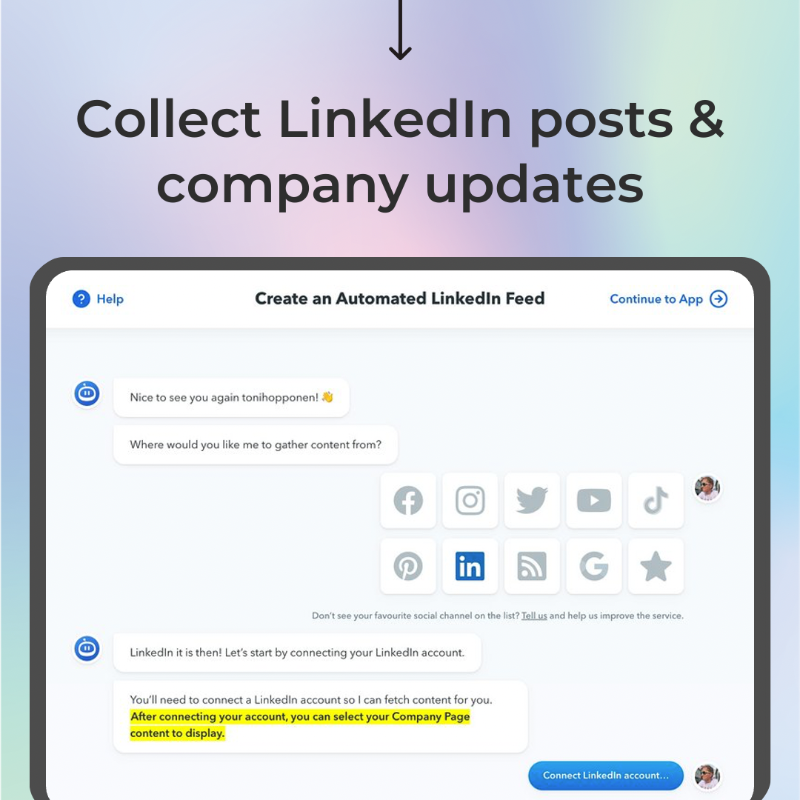 getflockler's tweet photo. Are you looking to display LinkedIn posts on websites, intranets &amp; digital screens?

With Flockler, you can automatically save posts you’ve created for your LinkedIn Page &amp; republish them on any digital service 👇

#flockler #linkedinfeed #linkedinmarketing #linkedinwidget