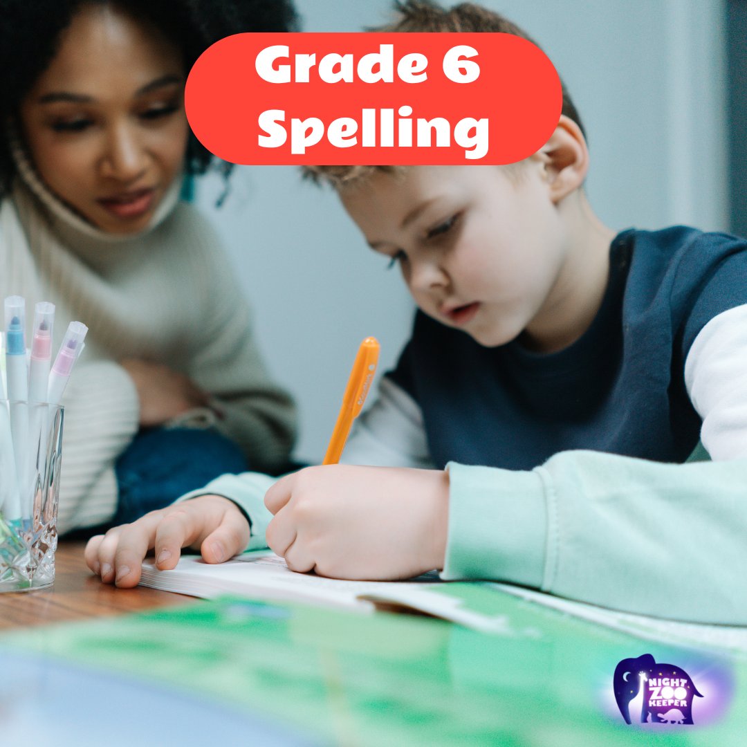 nightzookeeper's tweet image. All about Grade 6 Spelling:
bit.ly/3kZ9dMe

 #grade6spelling #nightzookeeper