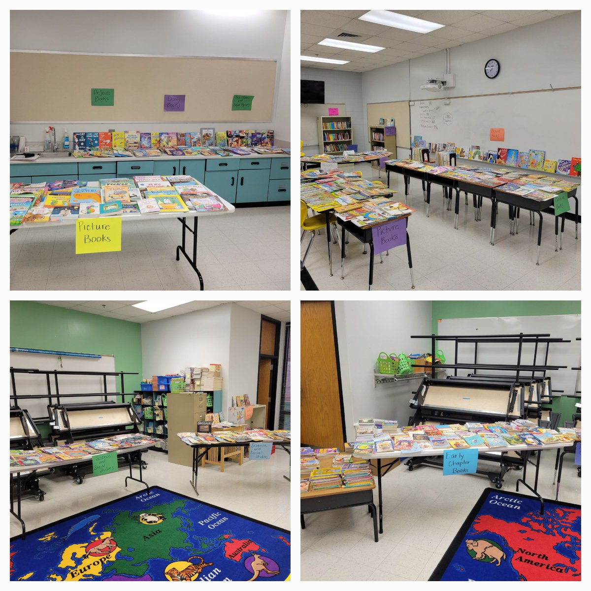 ashleyloftusNPE's tweet photo. Our book drive was a success! Over 1,500 books donated ❤️ Cannot wait for students to come and "shop" for a new book for #ReadAcrossAmericaDay! @npepanthers https://t.co/0uuyRbLpwZ