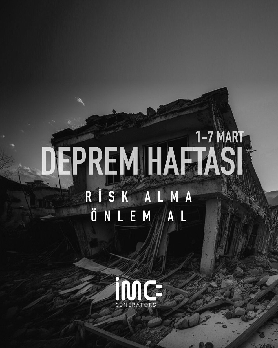 1-7 Mart Deprem Haftası
Risk alma, önlem al!

#DepremHaftası #deprem #gecmisolsunturkiye