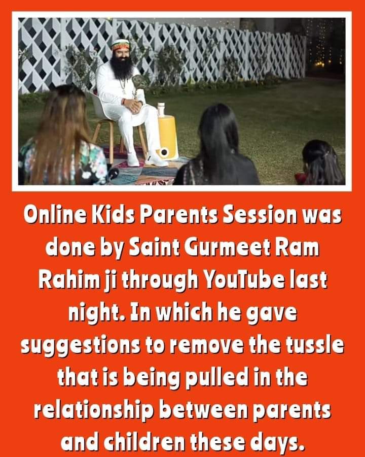 ReenaYa65657149's tweet photo. In today's modern era , 
#GenerationBridge between parents and children is a big issue 
To address this issue,
#KidsParentsSession was conducted yesterday by Saint Gurmeet Ram Rahim Ji in which Guru Ji answered the queries of both parents and children &amp; give them https://t.co/Qveb0sOheG