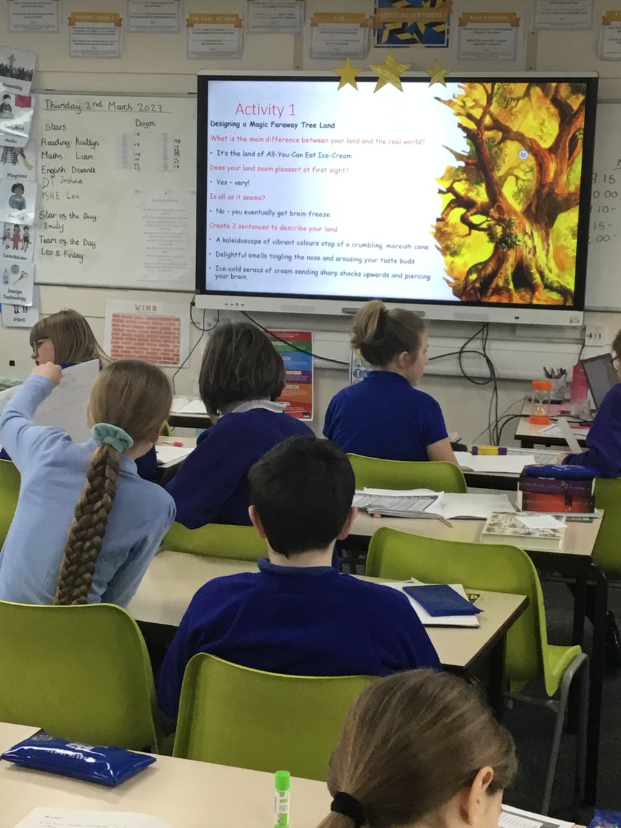 LeysFarm's tweet photo. #WorldBookDay learning about The Magic Faraway Tree and creating our own magical lands. #LFJSEnglish https://t.co/EN204F0K9L