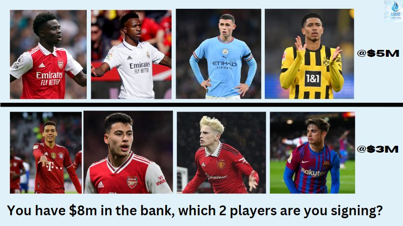 _LiquidSports's tweet photo. Who are you buying for your team?
Choose a pair!!
#Saka #ViniJR #Fodden #Jude #Musiala #Martinelli #Garnacho #GavinWilliamson
#Afc #RM #Mcfc #BvB #Bayern #Mufc #Barca https://t.co/NsbOWis3DF