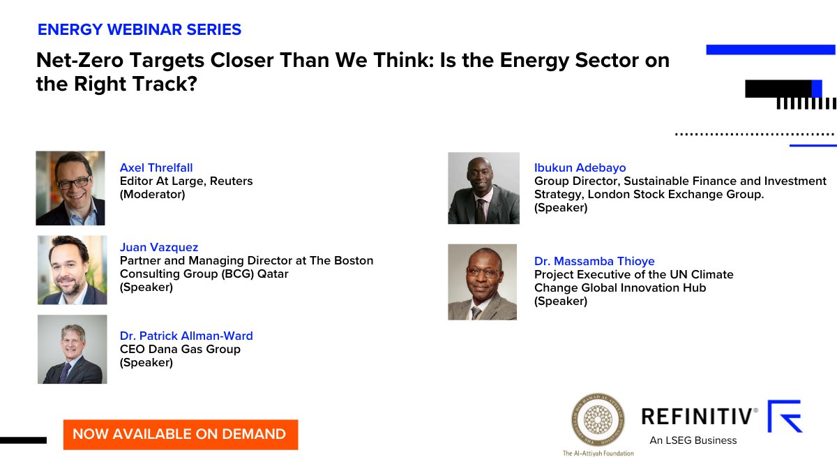 The Net-Zero Targets Closer Than We Think: Is the Energy Sector on the Right Track? Webinar is now available on demand at bit.ly/40tLXpU Get the latest insights from key energy sector stakeholders as they discuss our journey towards achieving 2050 net-zero targets.