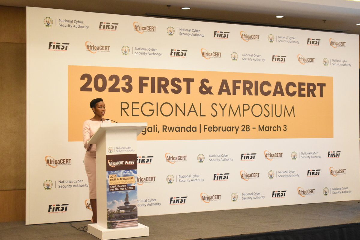 Cybersec_Rwanda's tweet photo. Today Hon. Minister @MusoniPaula officially opened the Rwanda-hosted @Firstdotorg @AfricaCERT cybersecurity symposium for Africa &amp; Arab regions.

The symposium convenes experts from 48 countries across the globe to share experience and best practices in cybersecurity. #FIRSTAA23 https://t.co/Dm5jWvrKvD