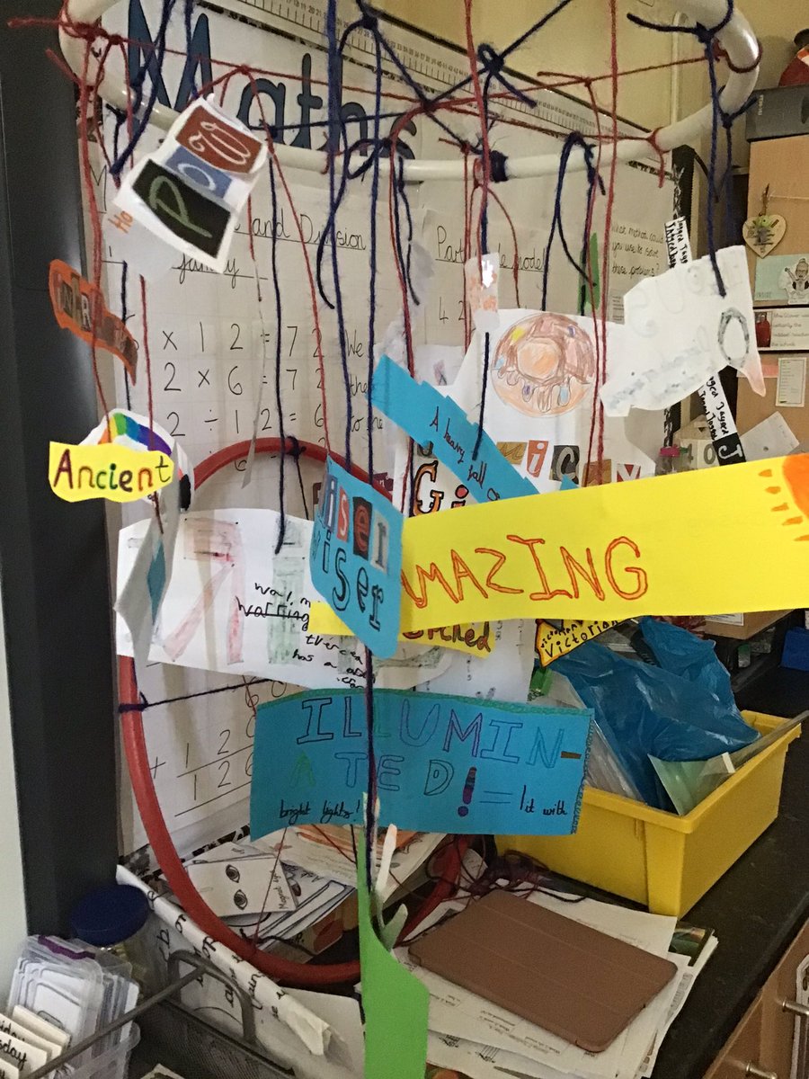 Take a look at 4Z’s word collector mobile inspired by Jerome from The Word Collector book by @peterhreynolds. #wordcollector #WorldBookDay #WBD2023 #WBD