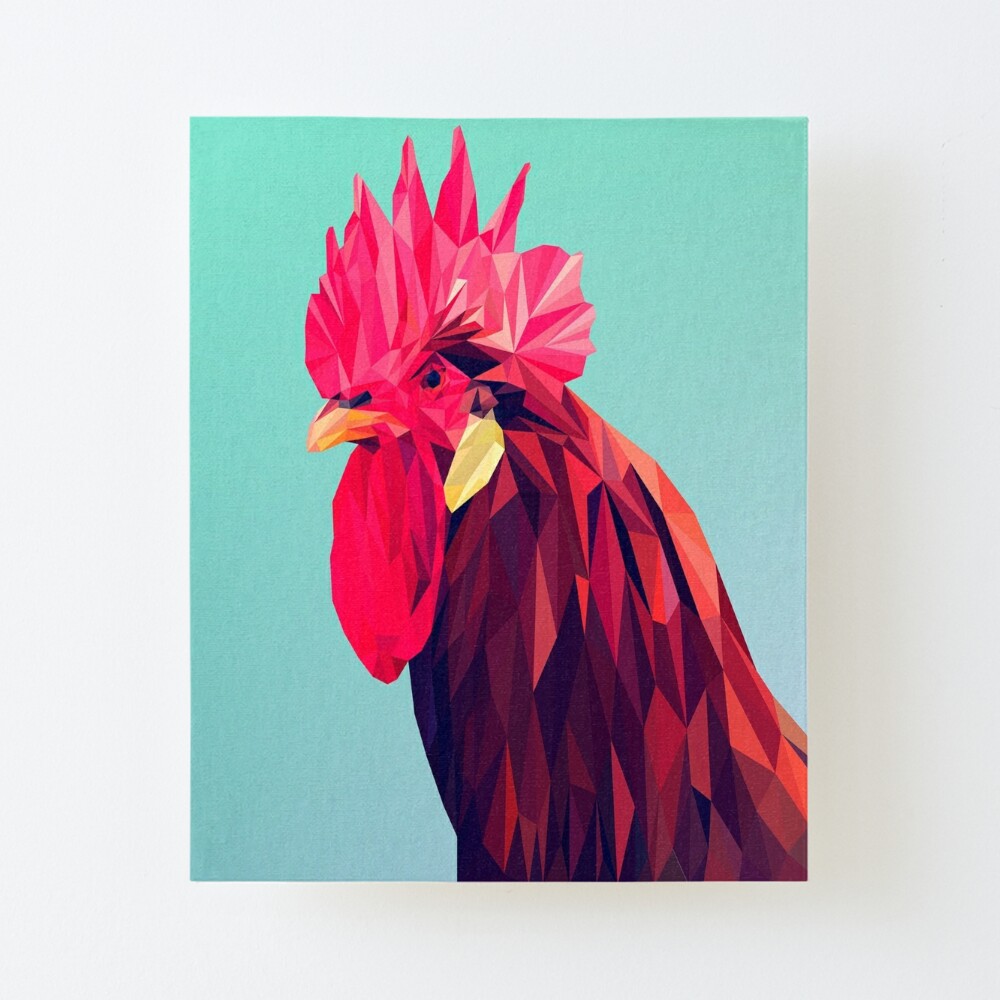 Fowl Cock Mounted Print redbubble.com/shop/ap/138929… #caribbean #chickens #art #canvasprint #artontwitter #artonsale #sale #shopping #shop #redbubble #fun #decor #homedecor