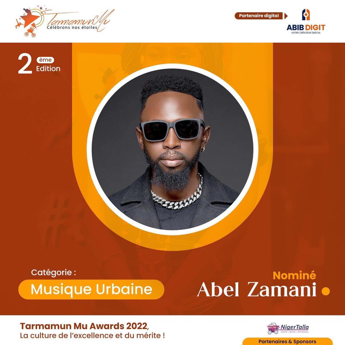 #2022
Votre artiste est nominé dans la catégorie meilleur artiste urbain ( Tarmamun mu ) et nominé dans la catégorie meilleure artiste Afro beat ( NigerMusic award ) Merci beaucoupVotre clip arrive bientôt <a href="/tarmamun/">Tarmamun Mu</a>