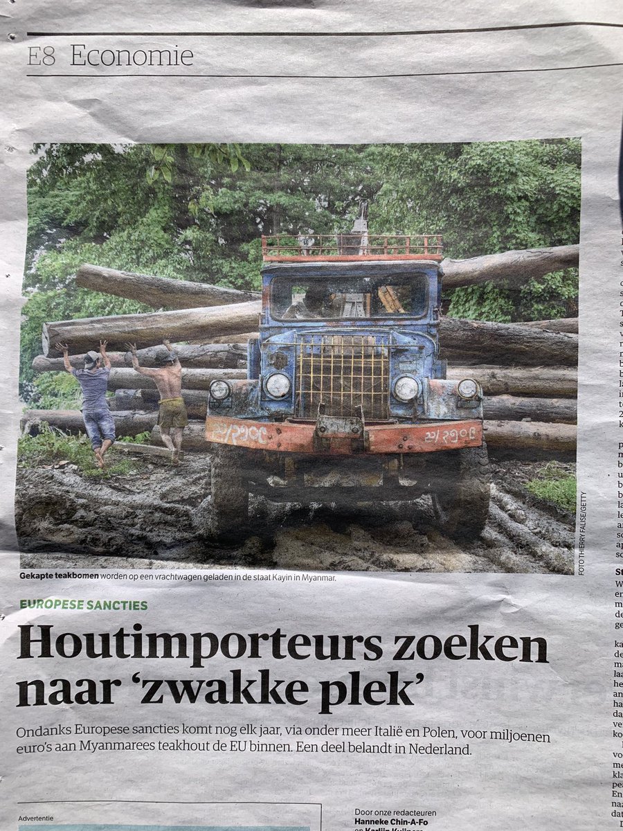 Hoe kan het dat Italië en andere EU landed illegaal gekapt #hout doorlaten - vergezeld door pak papier vol stempels dat de ‘gecertificeerde’ legaliteit zou moeten aantonen - vanuit oa Rusland en Myanmar en belandt in Nederland..?
<a href="/RobJetten/">Rob Jetten</a> @TimmermansEU 
#biomassa #ecocide
