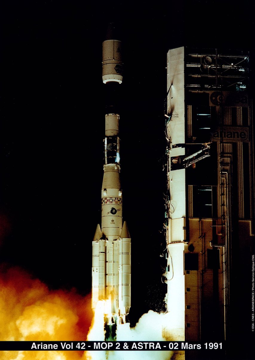 ESA_History's tweet image. #OTD 2 March 1991, launch of #Ariane4 V42 from @EuropeSpacePort carrying Meteosat-5 #Meteosat First Generation earth observation satellite @ESA_EO @esa_sts @Arianespace @ArianeGroup @CNES @eumetsat 👉 eumetsat.int/meteosat-first…