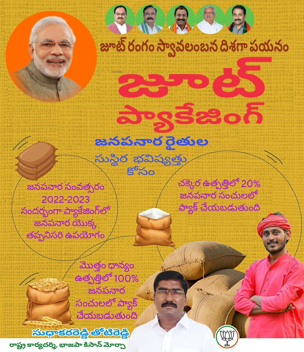 sudhakarareddyt's tweet photo. జూట్ రంగం స్వావలంబన దిశగా పయనం...
జూట్ ప్యాకేజింగ్...
40 లక్షల మంది జనపనార రైతులు, దాదాపు 3.70 లక్షల మంది కార్మికుల సుస్థిర భవిష్యత్తు కోసం...
#JuteFarmer
#Jute
#JutePackaging
@BJP4Andhra
@ShashibhusanBJP https://t.co/2IwlNW1npw